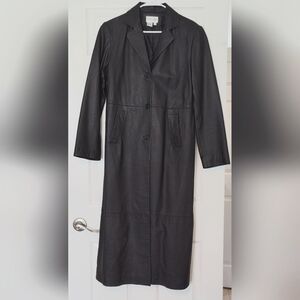 Vintage Newport News leather trench coat